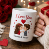 Love Message Ceramic Coffee Mug – Romantic Couple Gift Cup