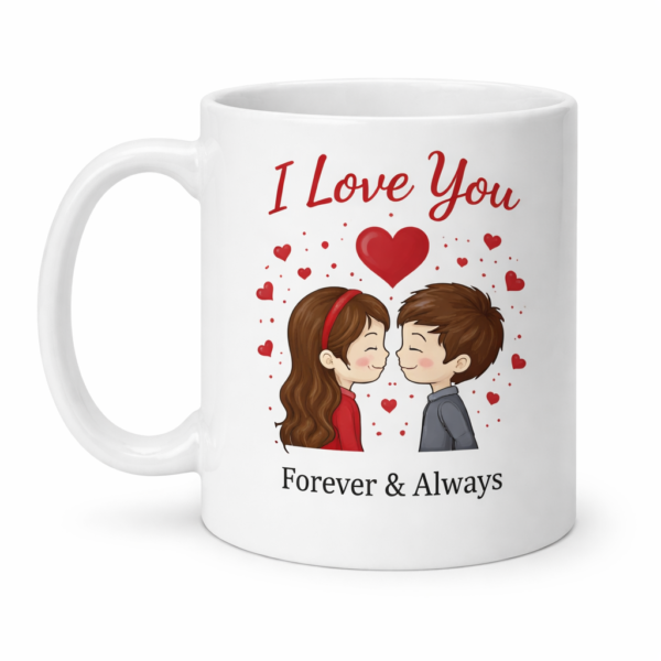 Love Message Ceramic Coffee Mug – Romantic Couple Gift Cup