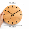 Minimalist Wooden Wall Clock – Natural Wood Texture Silent Clock