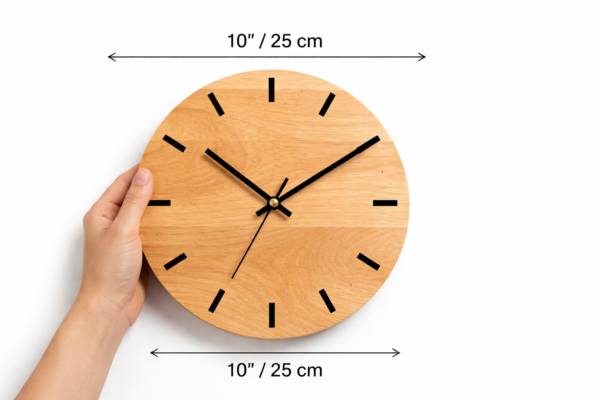 Minimalist Wooden Wall Clock – Natural Wood Texture Silent Clock