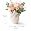 Nordic Anatomical Heart Vase – Resin Decorative Flower Pot for Tabletop