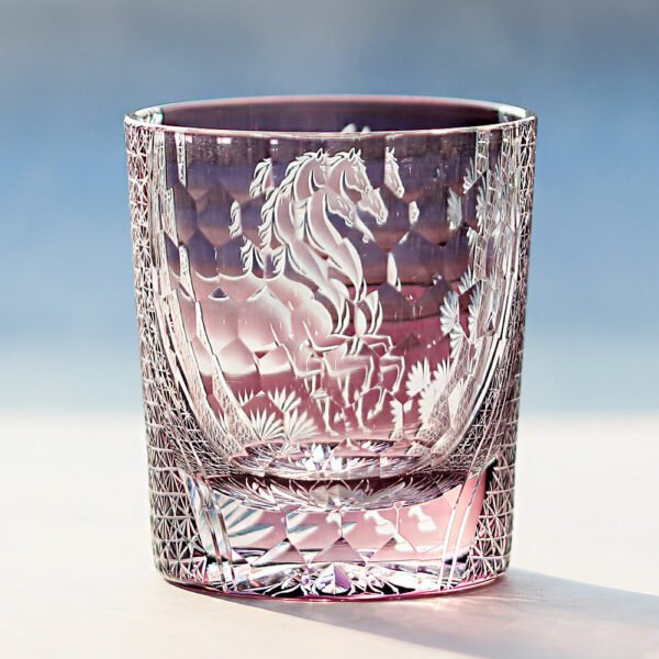 Edo Kiriko Handcrafted Steed Crystal Whisky Glass