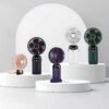 USB Rechargeable Mini Fan – 6 Speed with Smart LED Display