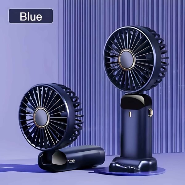 USB Rechargeable Mini Fan – 6 Speed with Smart LED Display