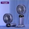 USB Rechargeable Mini Fan – 6 Speed with Smart LED Display