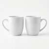 Ceramic Coffee Mug Set of 2 Elegant White Cups 300ml | Cerâmica Capuchos