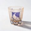 Edo Kiriko Handcrafted Peacock Motif Whisky Glass