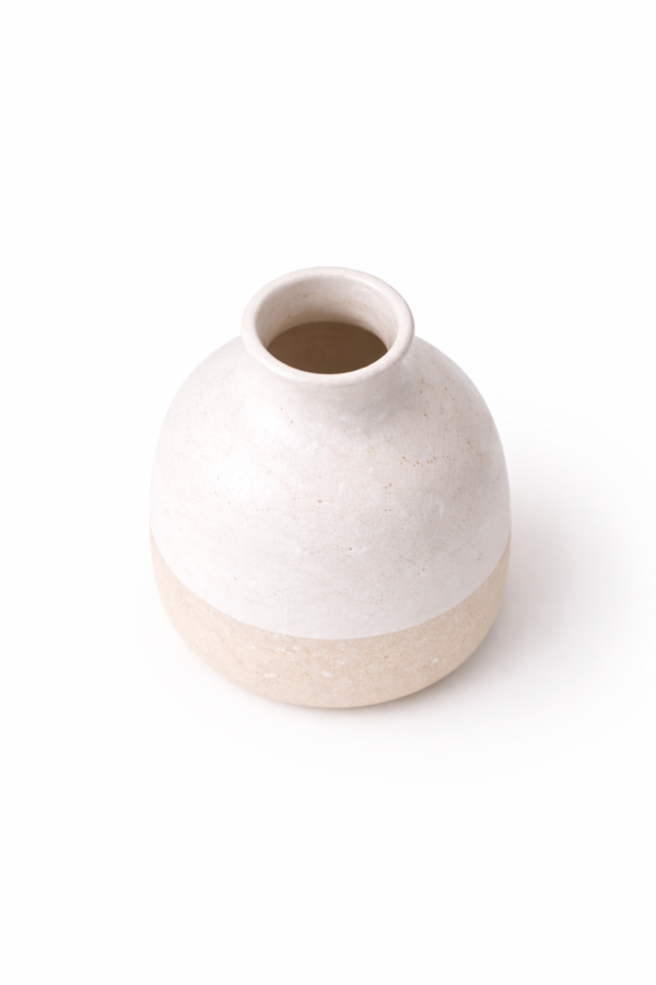 Ceramic Flower Vase Modern White Decorative Home Accent | Cerâmica Capuchos
