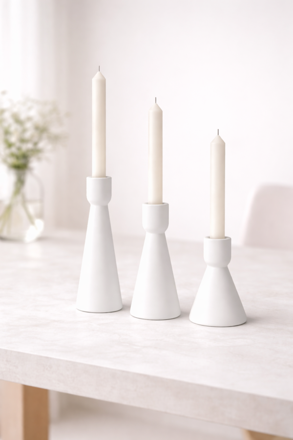 Ceramic Candle Holder Minimalist Table Decor Set | Cerâmica Capuchos