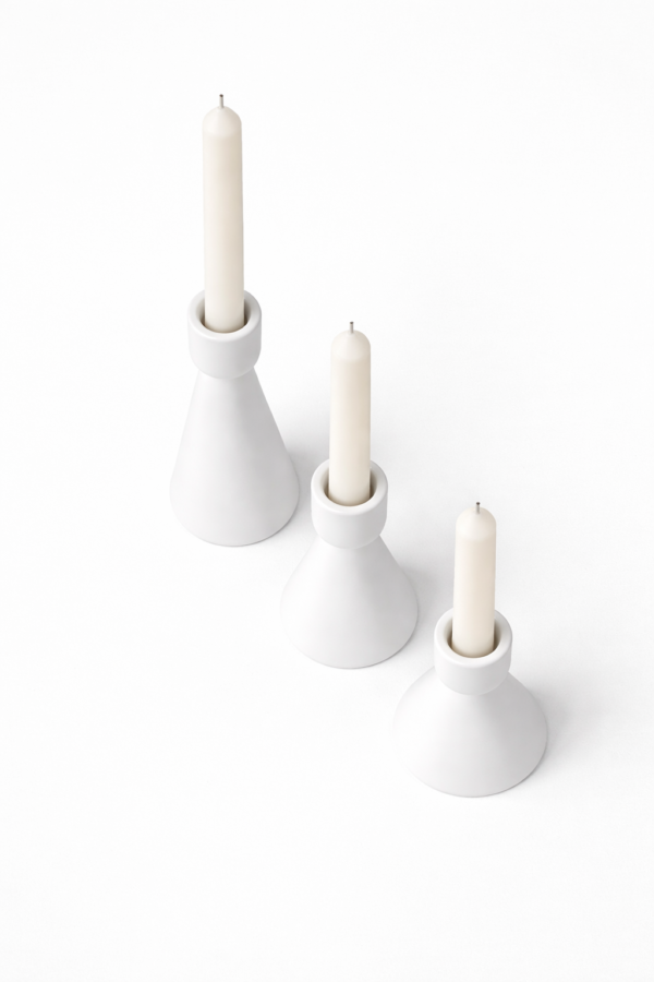 Ceramic Candle Holder Minimalist Table Decor Set | Cerâmica Capuchos