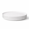 Ceramic Dinner Plate Set of 4 Modern White Dining Plates | Cerâmica Capuchos