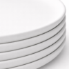 Ceramic Dinner Plate Set of 4 Modern White Dining Plates | Cerâmica Capuchos