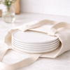 Ceramic Dinner Plate Set of 4 Modern White Dining Plates | Cerâmica Capuchos